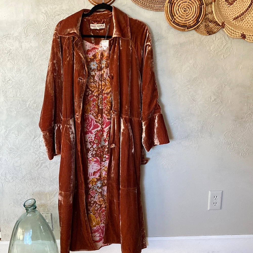 Free People Adele Velvet Duster